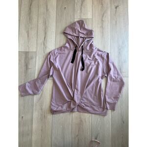🩷 Aaron & Amber Women’s Purple Twist Front Hoodie Size M